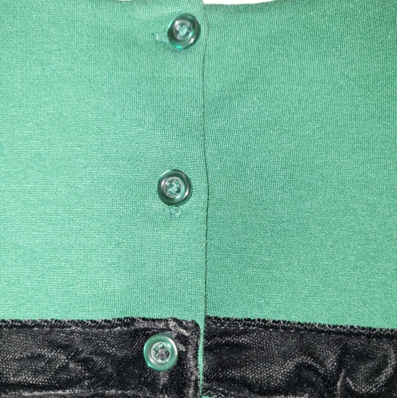 Gymboree Emerald Green Dress W/ Black Velour Sash & Bow Toddler Girls 12-18 - Picture 3 of 5